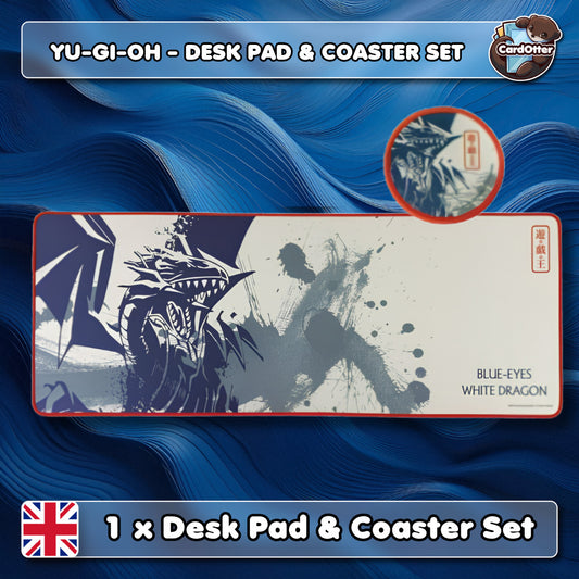 YGO | Blue-Eyes White Dragon - Yu-Gi-Oh - 1x Desk Pad & Coaster Set