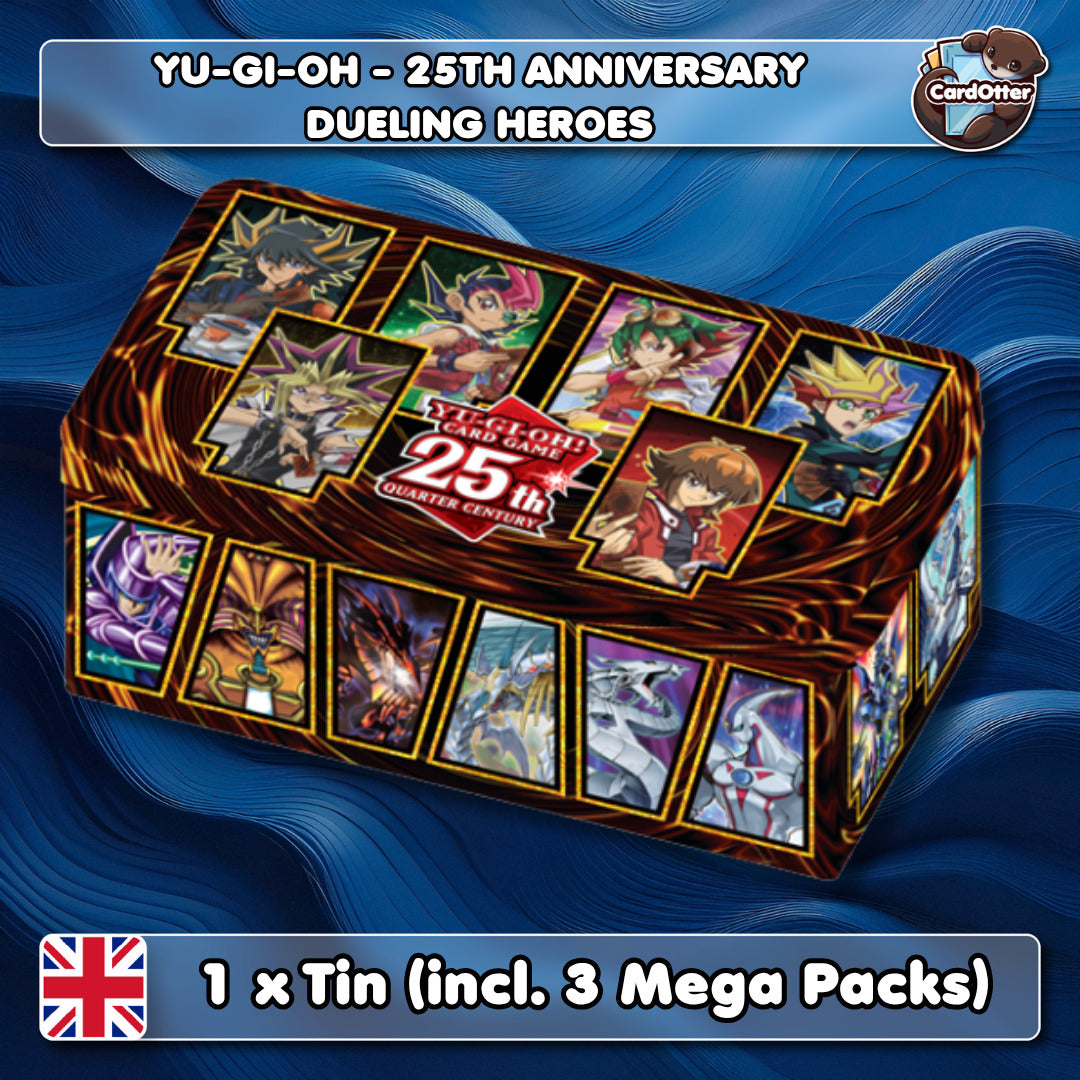 YGO | 25th Anniversary Dueling Heroes - Yu-Gi-Oh - English - 1x Tin (incl. 3 Mega Packs)
