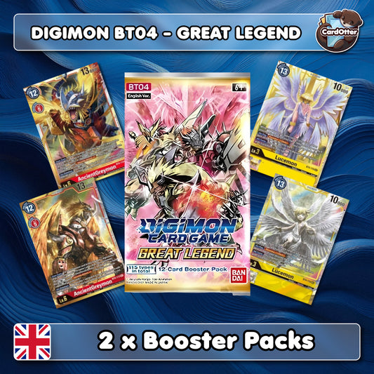a | Digimon Card Game - Great Legend - BT04 - ENG - 2 x Packs